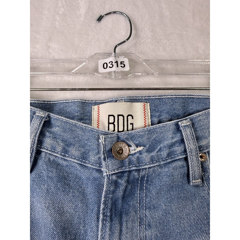 BDG Baggy Fit Jeans Mens 33x32 Light Fade Distressed Wide Leg Raw Edge - Picture 15 of 15